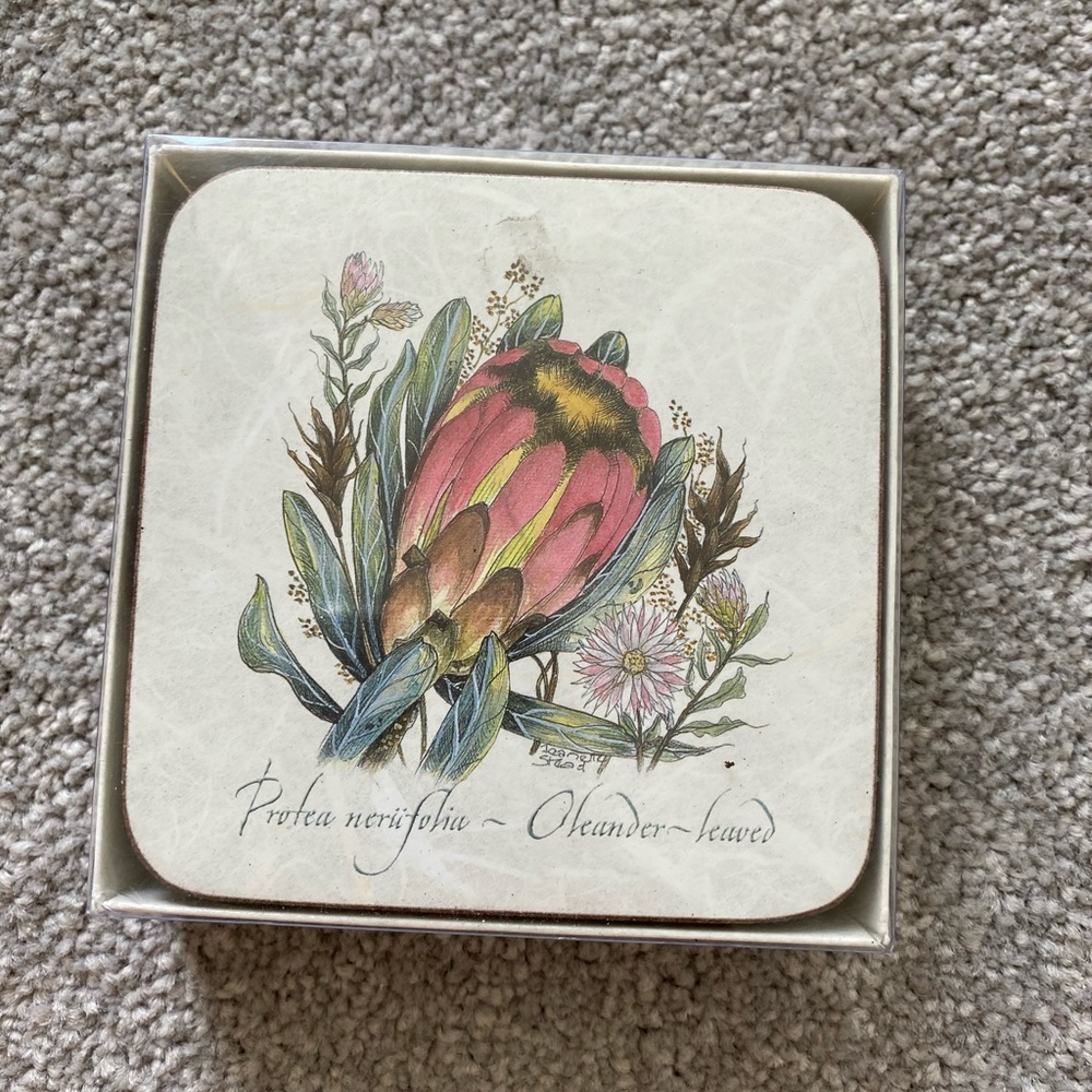 Six set coaster from South Africa floral